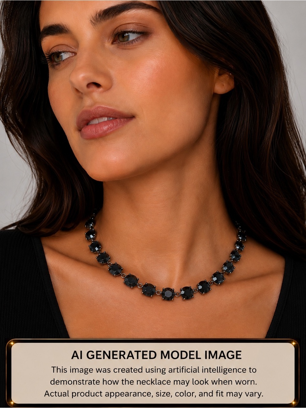 Kenneth Cole Dark Gray Chrystal's 15-18 inches